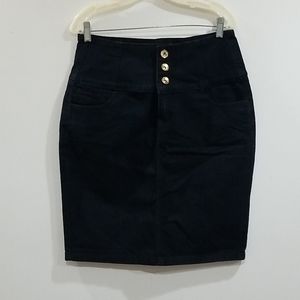 No Fuze A denim legend dark blue mini skirt